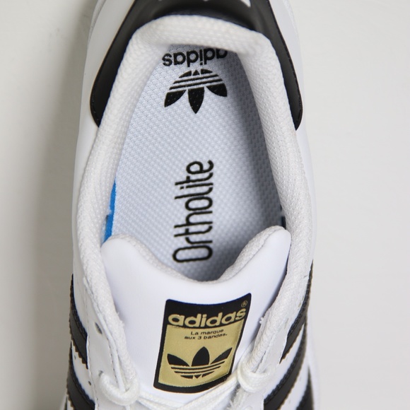 Adidas  Black / White Superstar Shell-Toe Low Tops - Picture 8 of 8